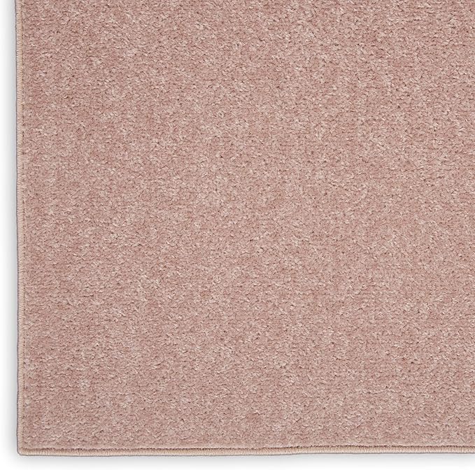 Nourison Home Nourison Essentials Pink 5' x Square Area Rug - Easy Clean, Non Shedding, Bed Room, Living Room, Dining Room, Kitchen (5' x Square)