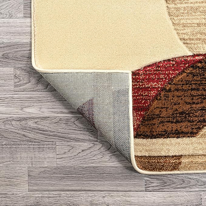 JONATHAN Y Abstract Arches Cream/Brown/Red Indoor Area Rug 3X5 ft, Tamara Retro for Living Room, Bedroom, Kitchen, Office, Easy-Cleaning, High Traffic, Pet-Friendly, Non-Shedding UNQ102A-3