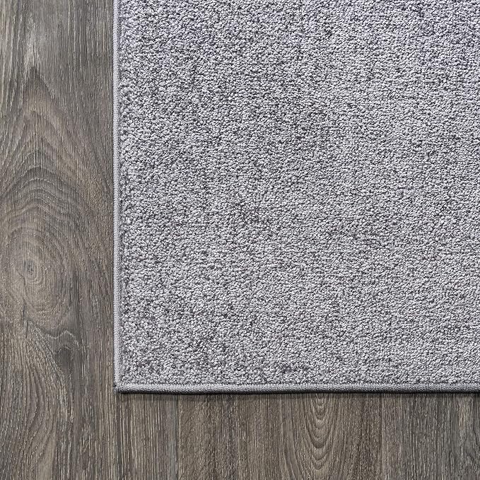 JONATHAN Y Haze Solid Low-Pile Gray Indoor Area Rug 8x10, Coastal,Bohemian,Minimalist,Classic, Easy-Cleaning for Living Room,Bedroom,Kitchen,Pet Friendly,Non-Shedding (SEU100A-8)