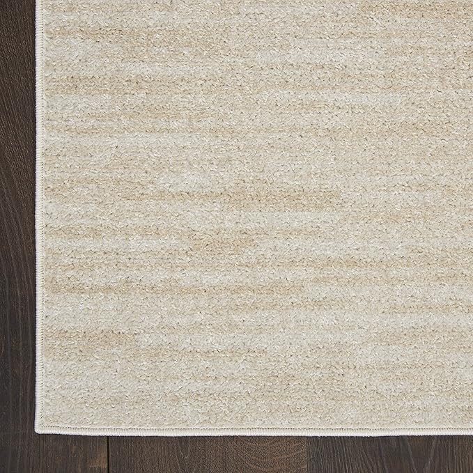 Nourison Home Nourison Essentials Ivory Beige 2'2" x 14' Area Rug - Easy Clean, Non Shedding, Bed Room, Living Room, Dining Room, Kitchen (14' Runner)
