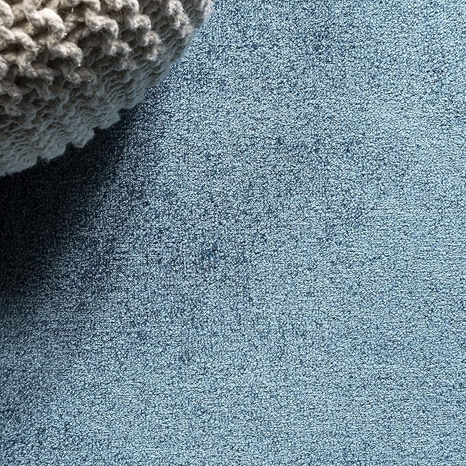 JONATHAN Y Haze Solid Low-Pile Turquoise Indoor Area Rug 5x8, Coastal,Bohemian,Minimalist,Classic, Easy-Cleaning for Living Room,Bedroom,Kitchen,Pet Friendly,Non-Shedding (SEU100H-5)