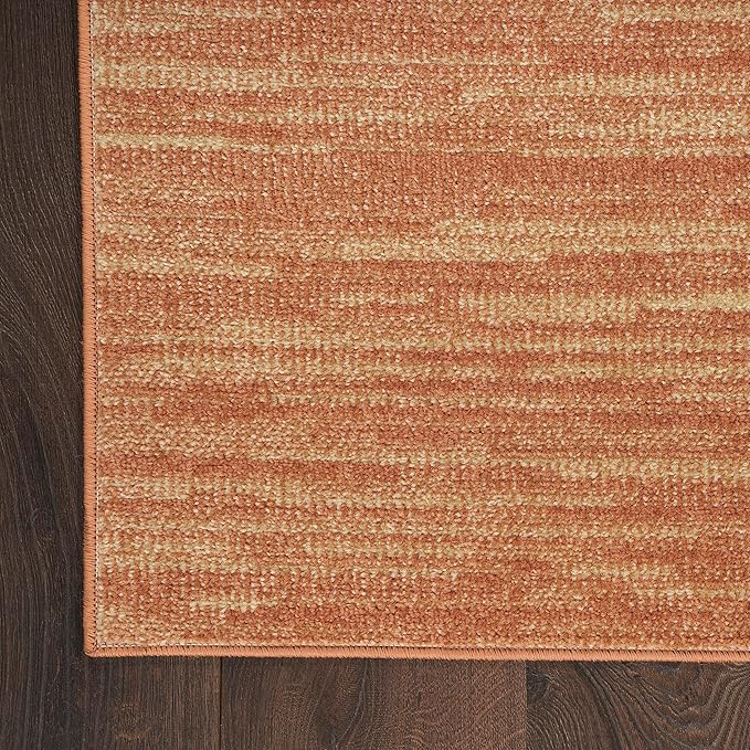 Nourison Home Nourison Essentials Rust 4' x 6' Area Rug - Easy Clean, Non Shedding, Bed Room, Living Room, Dining Room, Kitchen (4' x 6')